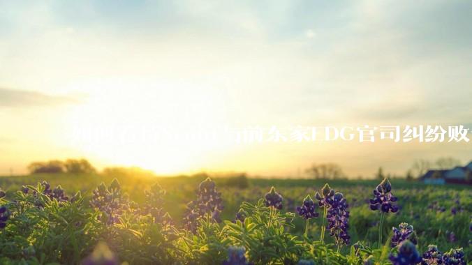 如何看待Scout与前东家EDG官司纠纷败诉，二审被判偿还3341万及利息？